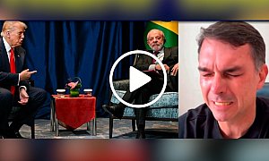 VÍDEO:  FLÁVIO BOLSONARO FOGE ÀS PRESSAS COM MEDO DO ENCONTRO ENTRE LULA E TRUMP!! EDUARDO MOSTRA DESESPERO!